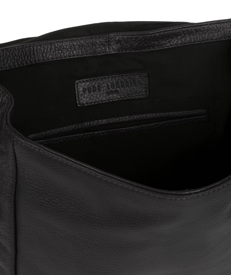 'Maryam' Black Leather Backpack image 4