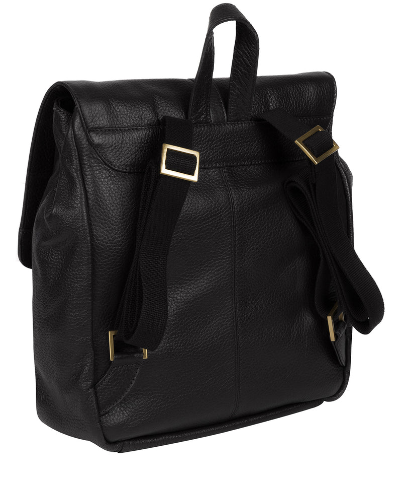 'Maryam' Black Leather Backpack image 7