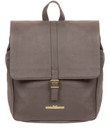 'Maryam' Grey Leather Backpack