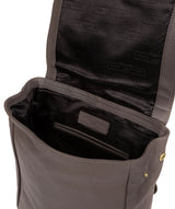'Maryam' Grey Leather Backpack