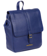 'Maryam' Navy Leather Backpack Pure Luxuries London