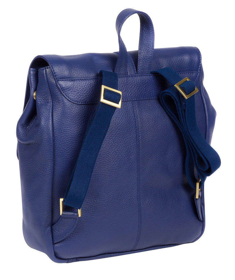 'Maryam' Navy Leather Backpack Pure Luxuries London