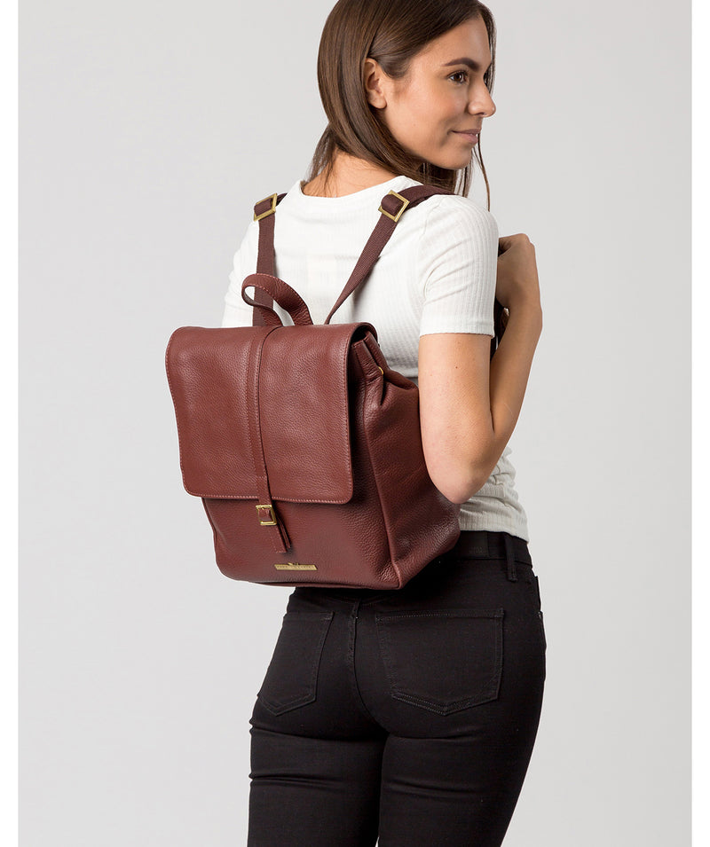 'Maryam' Port Leather Backpack image 2