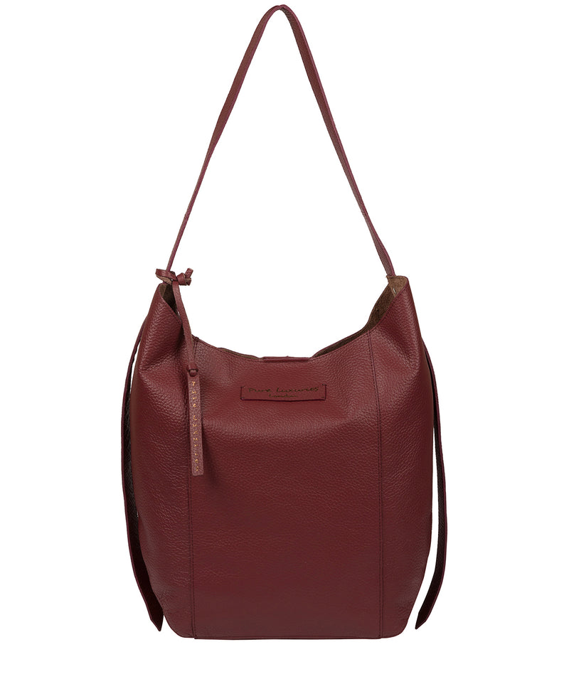 'Hoxton' Burgundy Leather Shoulder Bag image 1