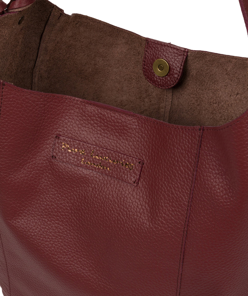 'Hoxton' Burgundy Leather Shoulder Bag image 4