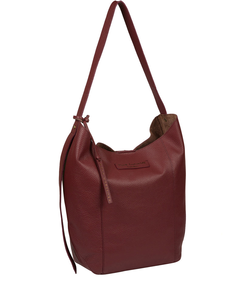'Hoxton' Burgundy Leather Shoulder Bag image 5