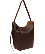 'Hoxton' Chocolate Leather Shoulder Bag