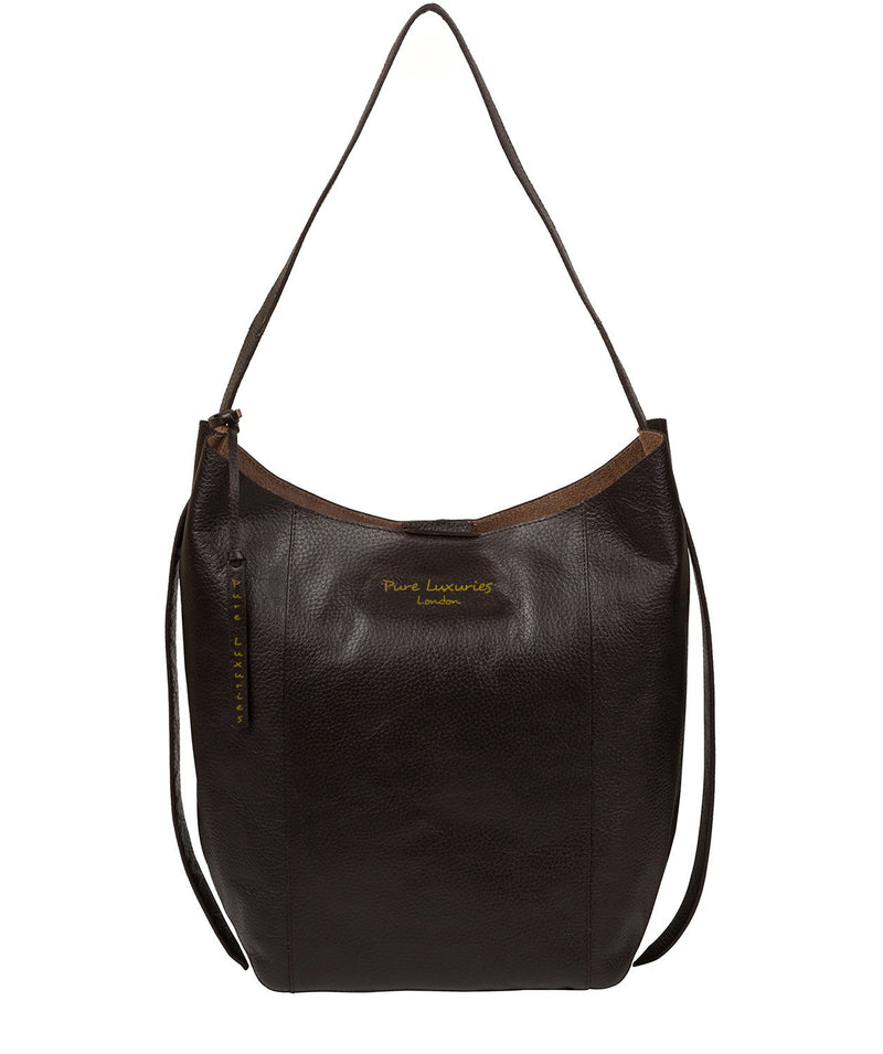 'Hoxton' Dark Brown Leather Shoulder Bag