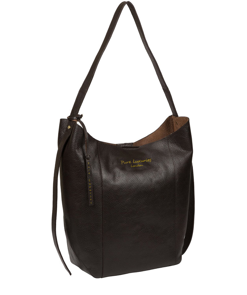 'Hoxton' Dark Brown Leather Shoulder Bag