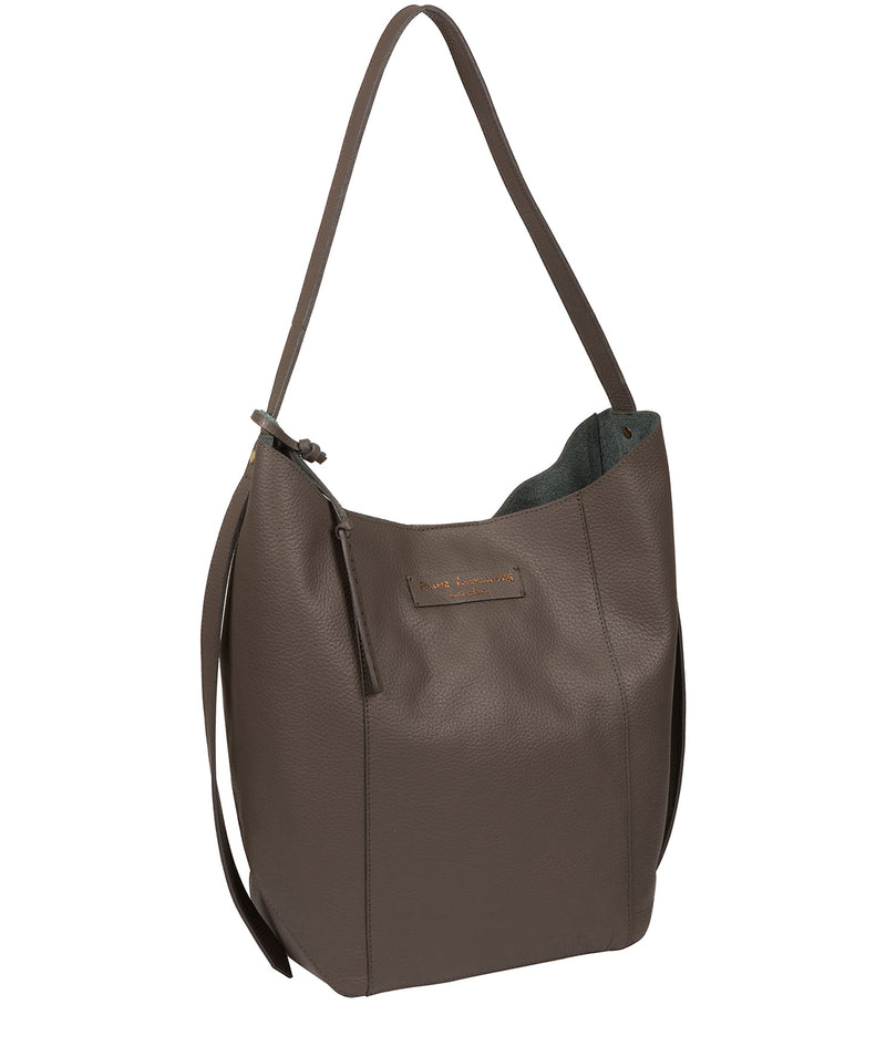 'Hoxton' Grey Leather Shoulder Bag image 5