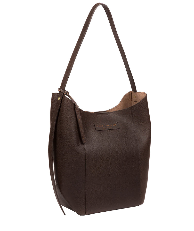 'Hoxton' Hickory Leather Shoulder Bag image 5