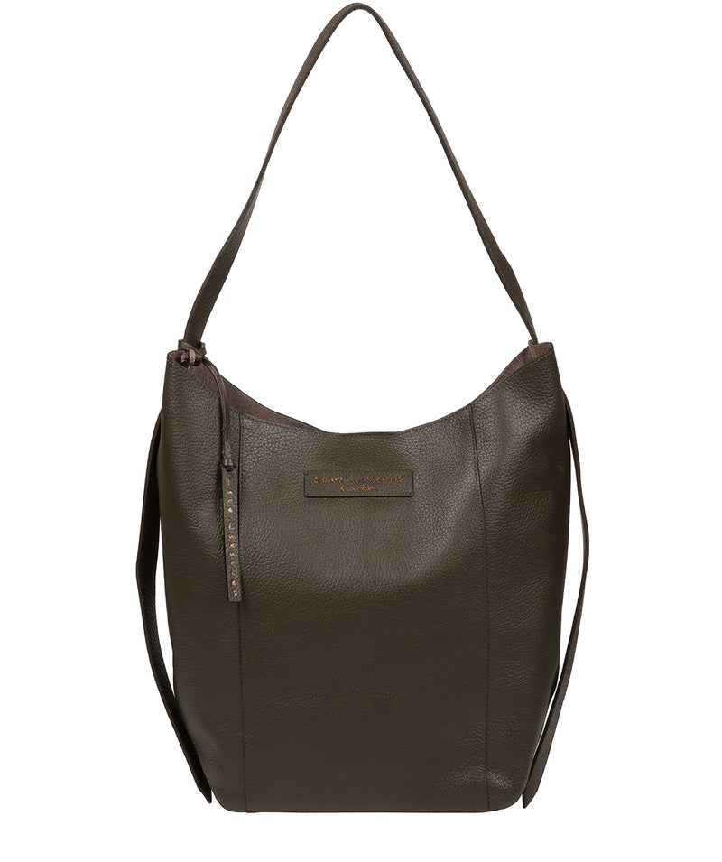 'Hoxton' Hunter Green Leather Shoulder Bag image 1