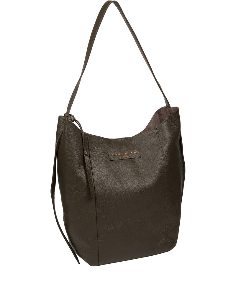 'Hoxton' Hunter Green Leather Shoulder Bag image 5