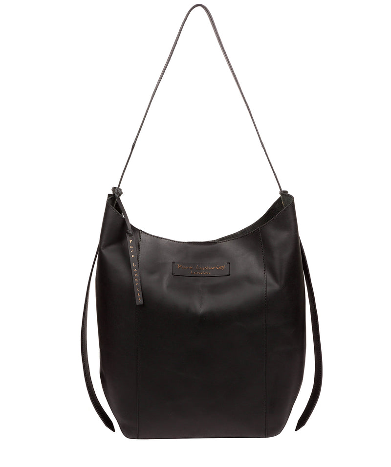 'Hoxton' Liquorice Leather Shoulder Bag image 1