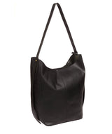 'Hoxton' Liquorice Leather Shoulder Bag image 3