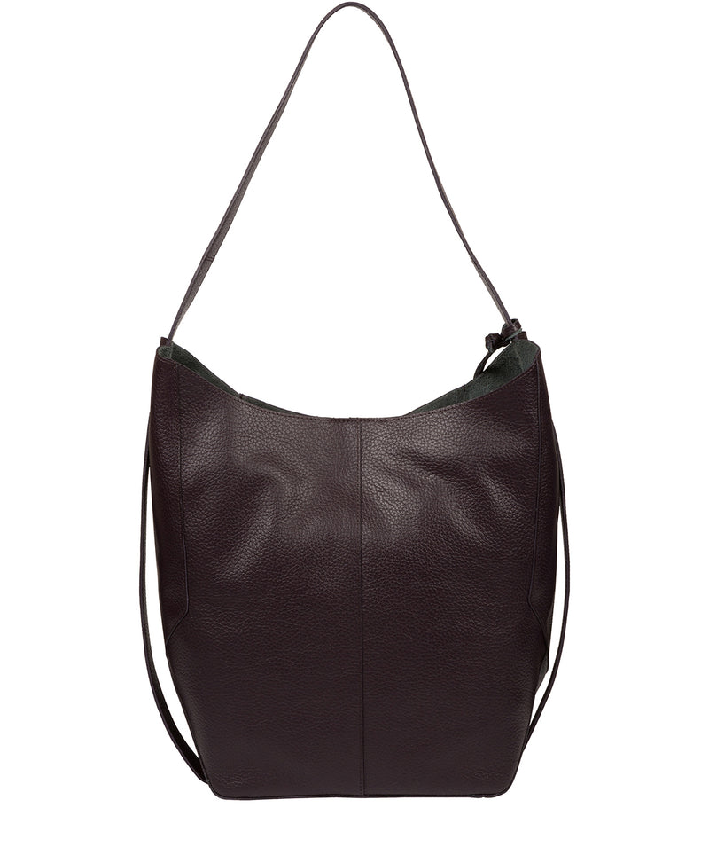 'Hoxton' Plum Leather Shoulder Bag image 3