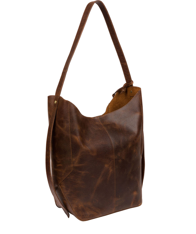 'Hoxton' Vintage Brown Leather Shoulder Bag image 3