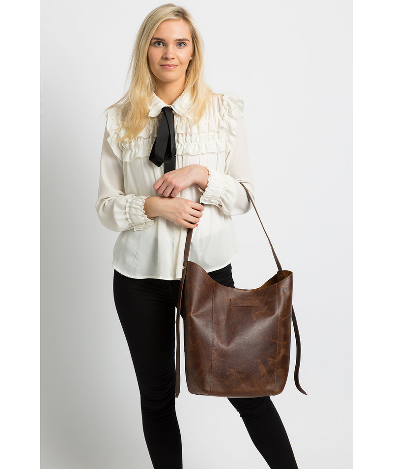 'Hoxton' Vintage Brown Leather Shoulder Bag image 2