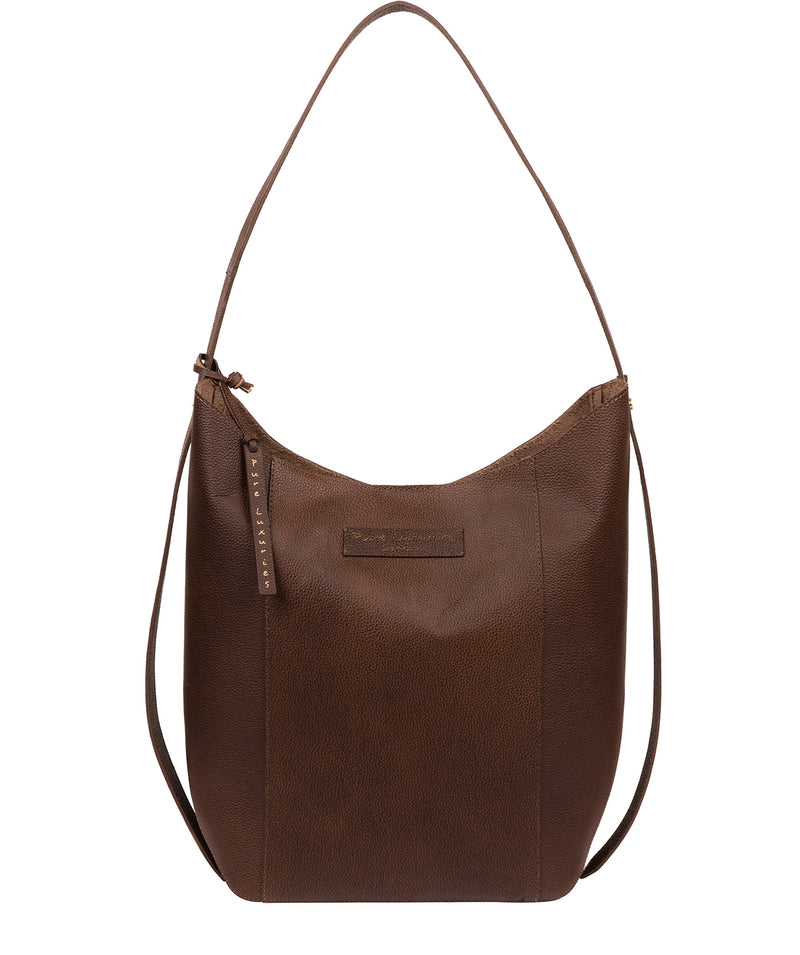 'Hoxton' Walnut Leather Shoulder Bag image 1