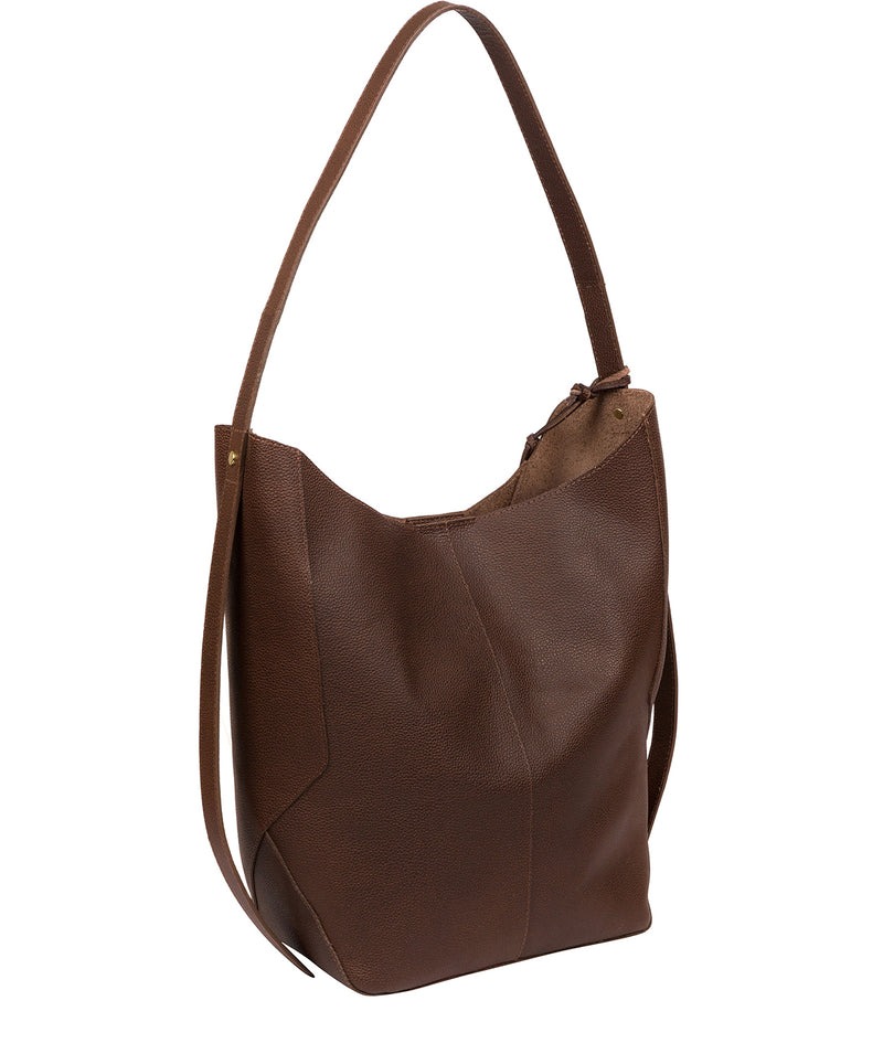 'Hoxton' Walnut Leather Shoulder Bag image 3
