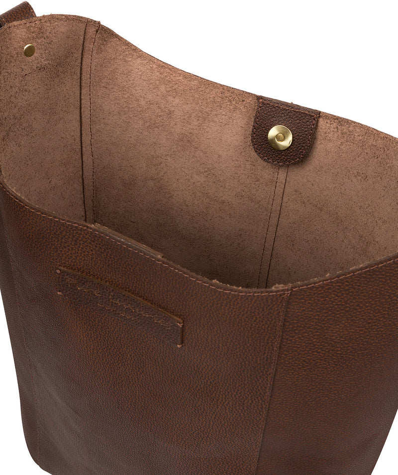 'Hoxton' Walnut Leather Shoulder Bag image 4
