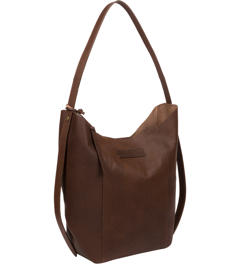 'Hoxton' Walnut Leather Shoulder Bag image 5