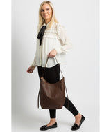'Hoxton' Walnut Leather Shoulder Bag image 2