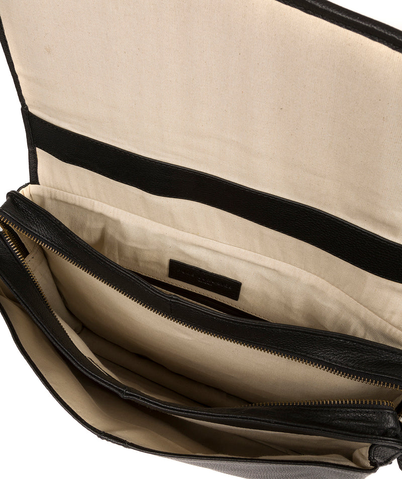 'Bond' Black Leather Work Bag Pure Luxuries London