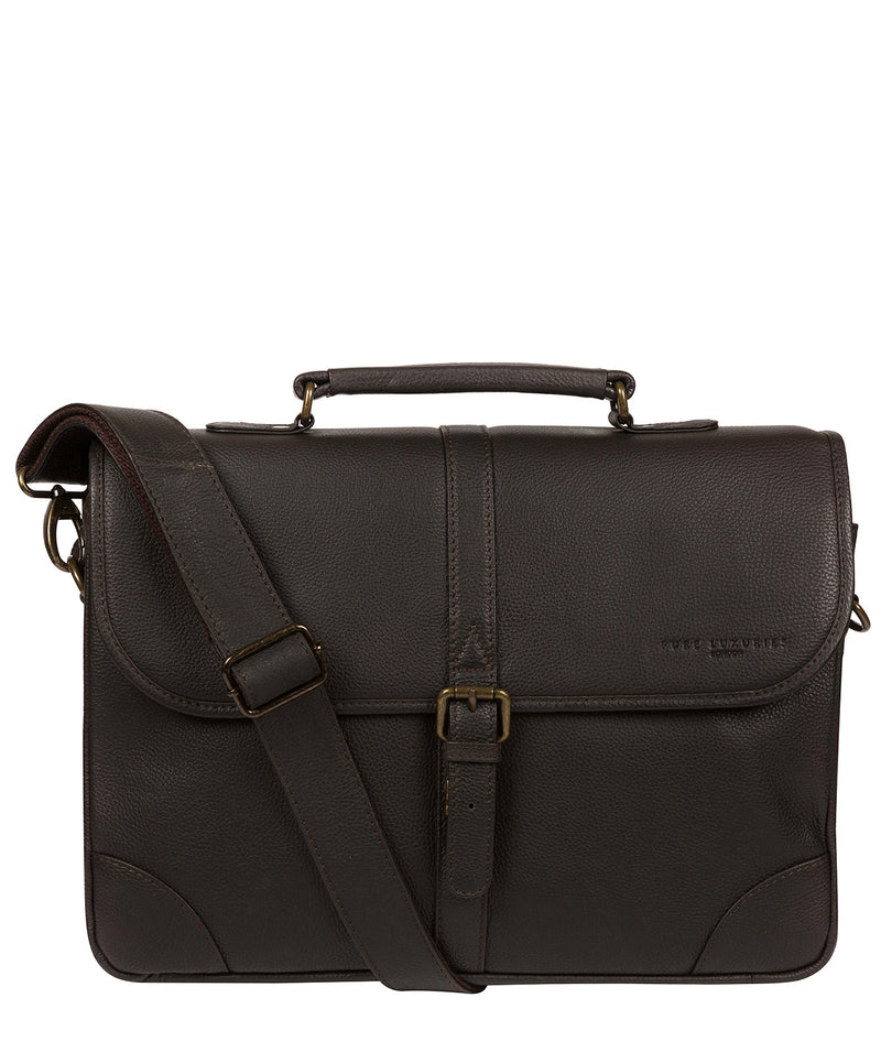 'Bond' Brown Leather Work Bag image 1