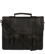 'Baxter' Black Leather Work Bag image 1