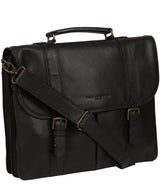 'Baxter' Black Leather Work Bag image 5