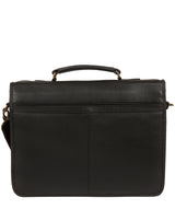 'Bank' Black Leather Work Bag Pure Luxuries London