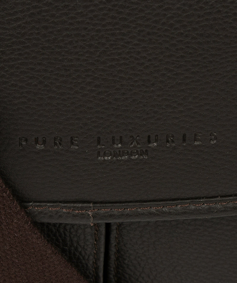 'Bank' Brown Leather Work Bag image 5