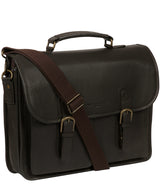 'Bank' Brown Leather Work Bag image 6