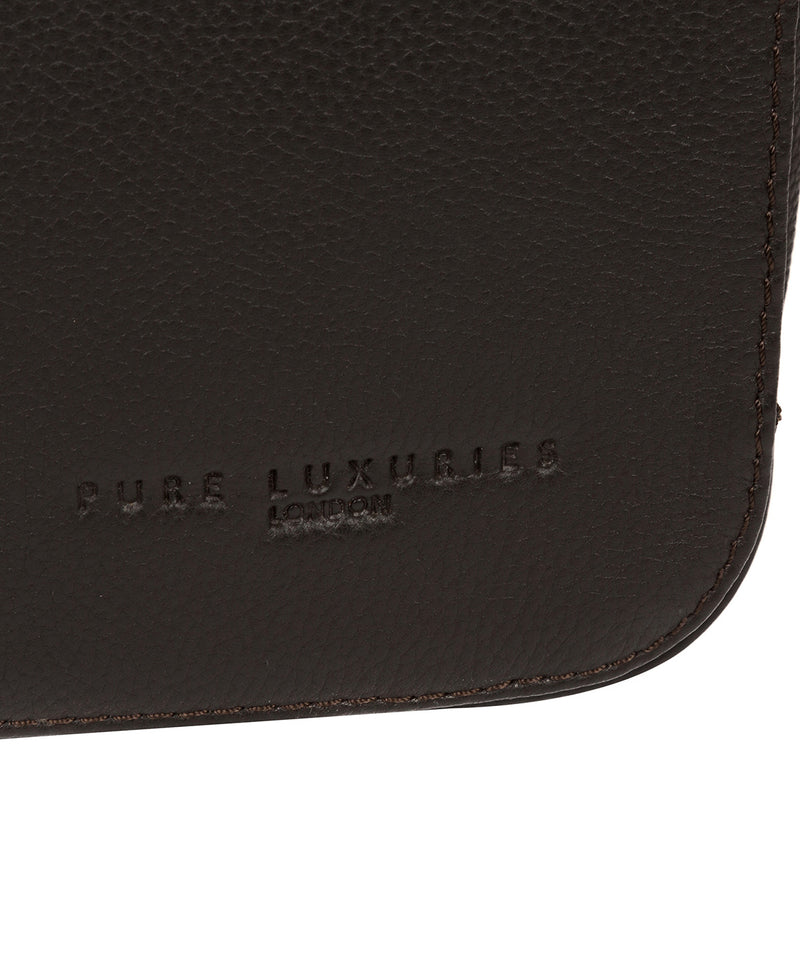 'Sanderson' Brown Leather Messenger Bag image 6