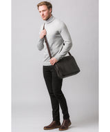 'Sanderson' Brown Leather Messenger Bag