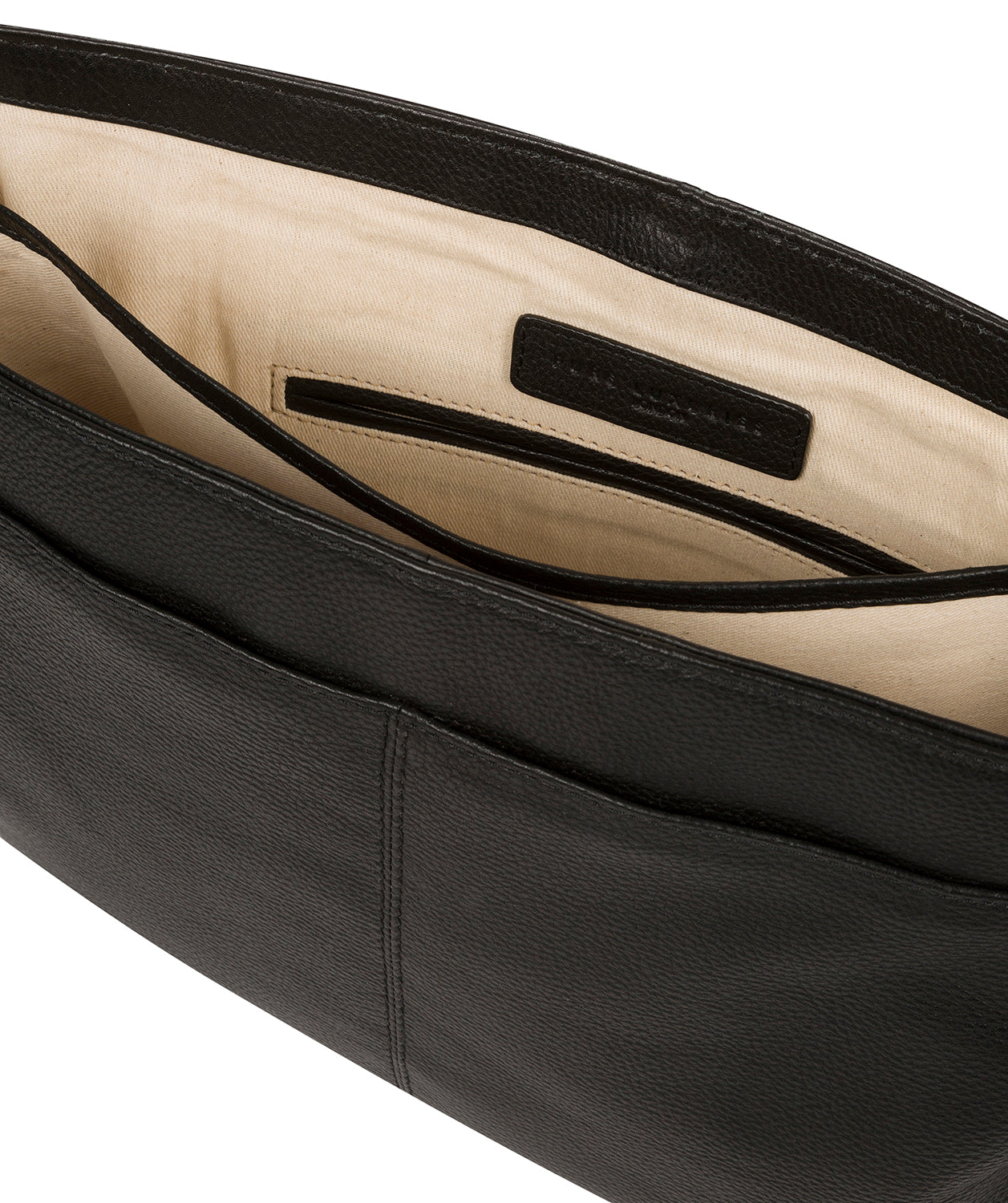 'Terence' Black Leather Messenger Bag image 4