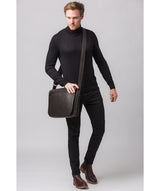 'Terence' Brown Leather Messenger Bag