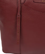 'Oval' Burgundy Leather Tote Bag image 6