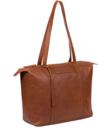 'Oval' Cognac Leather Tote Bag Pure Luxuries London