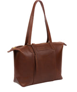 'Oval' Conker Brown Leather Tote Bag image 5
