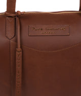 'Oval' Conker Brown Leather Tote Bag image 6
