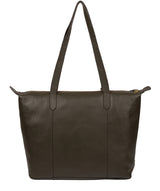 'Oval' Hunter Green Leather Tote Bag image 3