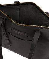 'Oval' Liquorice Leather Tote Bag image 4