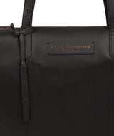 'Oval' Liquorice Leather Tote Bag image 6