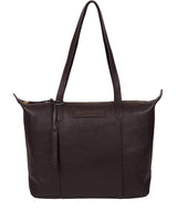 'Oval' Plum Leather Tote Bag image 1