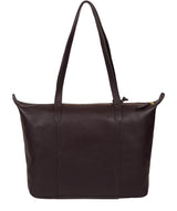 'Oval' Plum Leather Tote Bag image 3