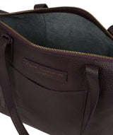 'Oval' Plum Leather Tote Bag image 4