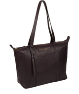 'Oval' Plum Leather Tote Bag image 5