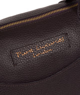 'Oval' Plum Leather Tote Bag image 6